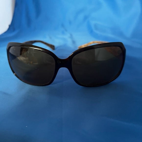 Coach Black Sunglasses with Gold Detail - Picture 4 of 8